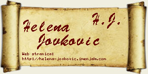 Helena Jovković vizit kartica